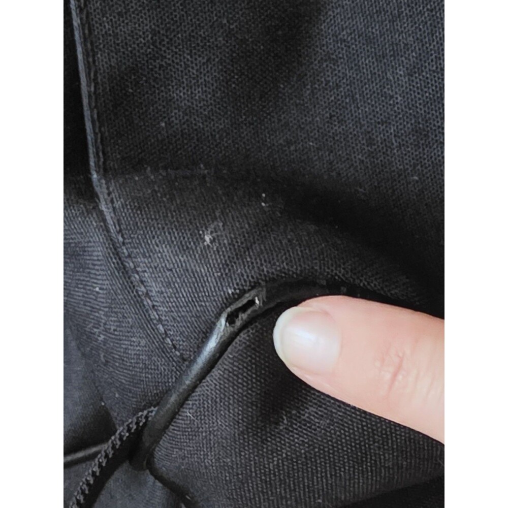 SAINT LAURENT Backpack Canvas Black Silver Tone Zipper Pulls Marked FLAW READ - Picture 13 of 16